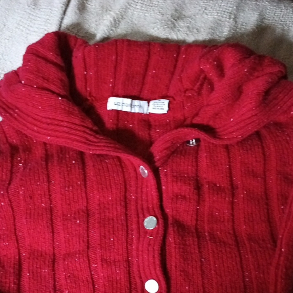Liz Claiborne Red Cable-Knit Sweater XL
